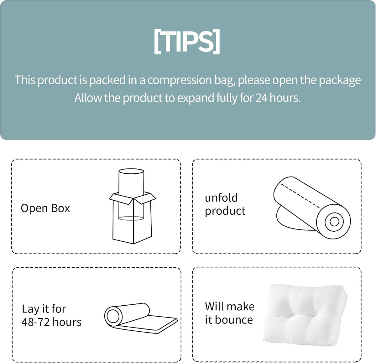 27.5"x18"x5" foam lumbar roll cushions in White, alternate view 7