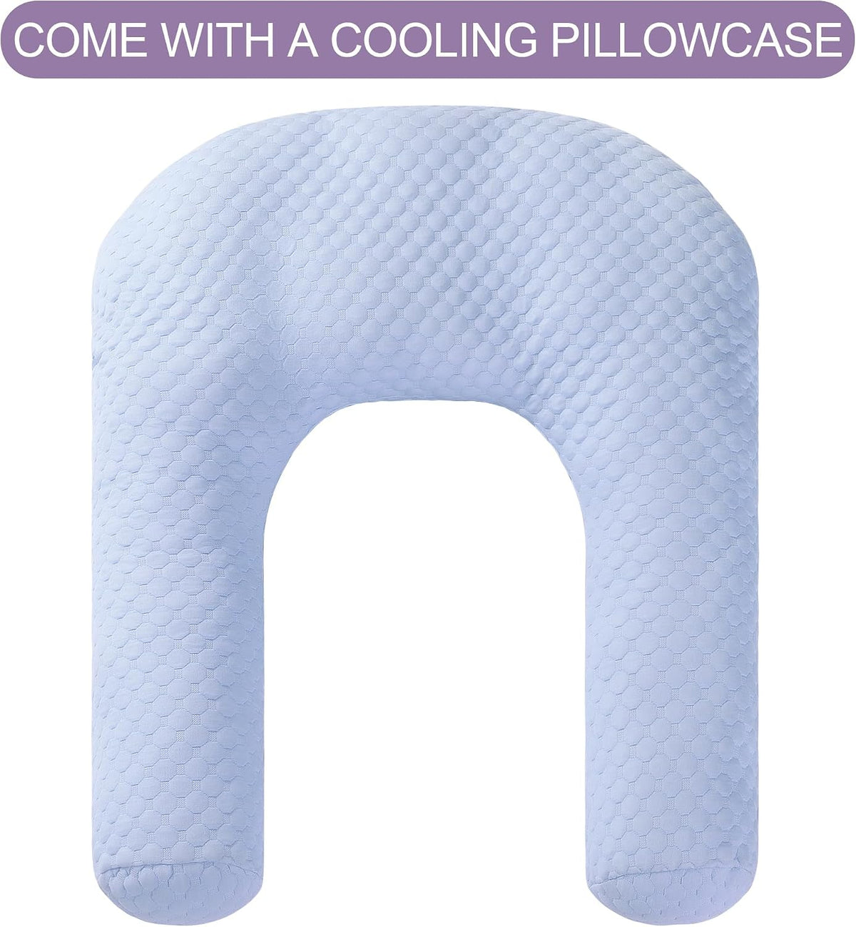 29.5"x25.5"x5.9 microfiber body pillows in Light Blue, alternate view 9