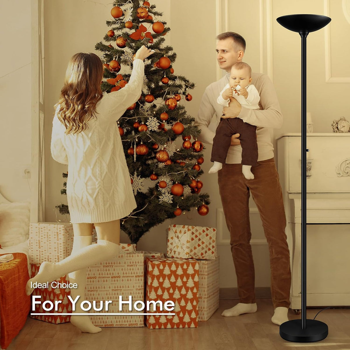 Home 11"D x 11"W x 71"H metal floor lamps, alternate view 8