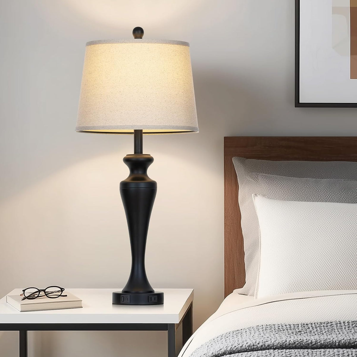 Home 13"D x 9.5"W x 30"H metal table lamps, alternate view 6