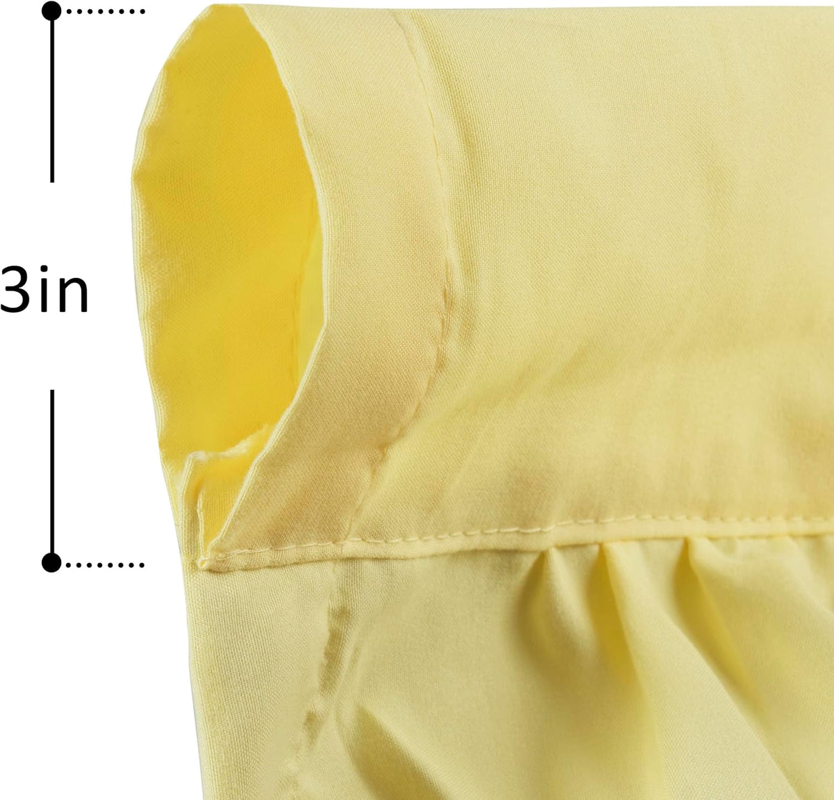 84"L x 54"W microfiber curtains in Bright Yellow, alternate view 6
