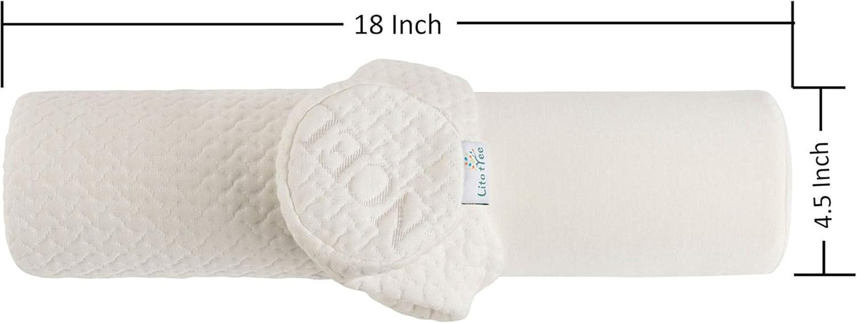Homepage 18"x4.5" Pillow polyester neck & cervical pillows in White, alternate view 2