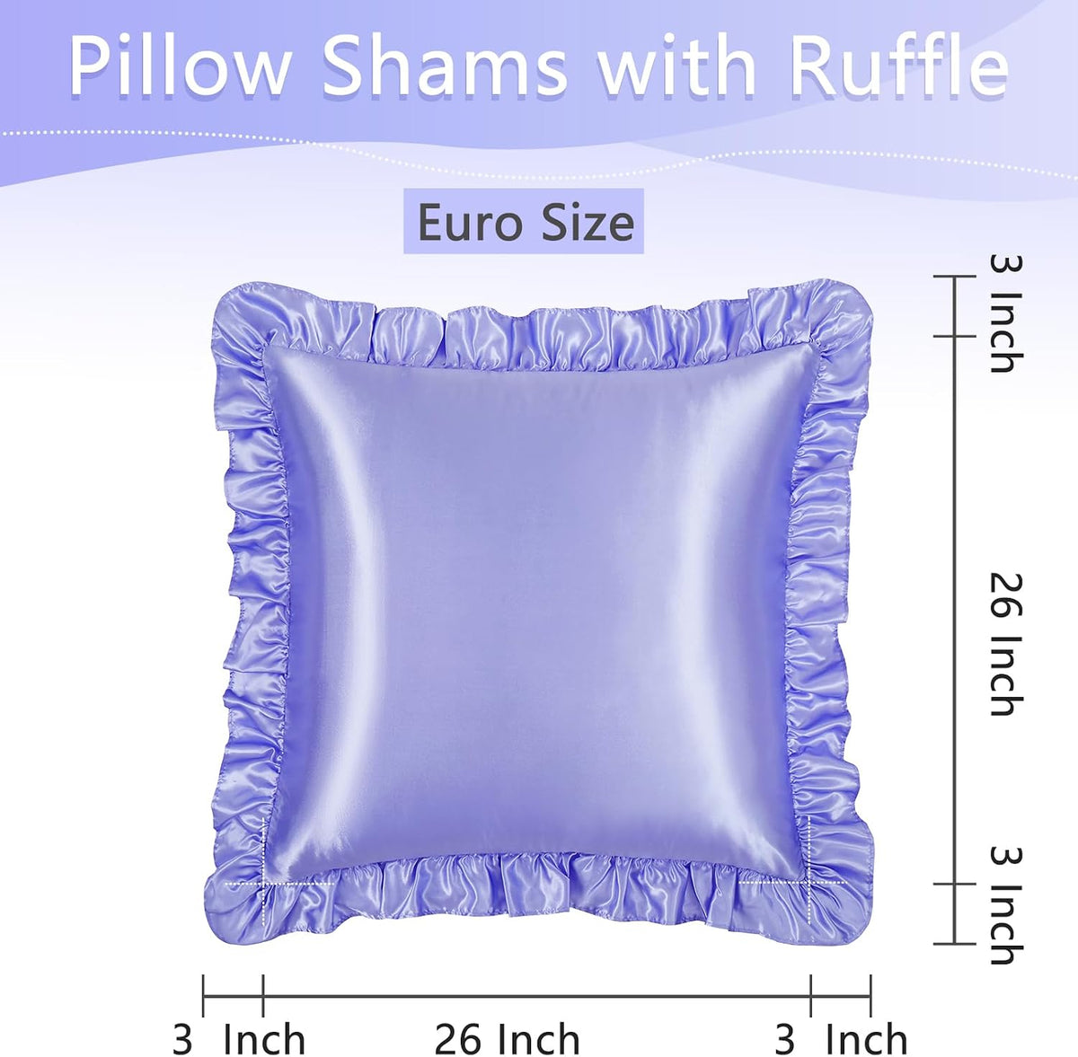 Euro - 26 x 26 Inch satin pillowcases, alternate view 3