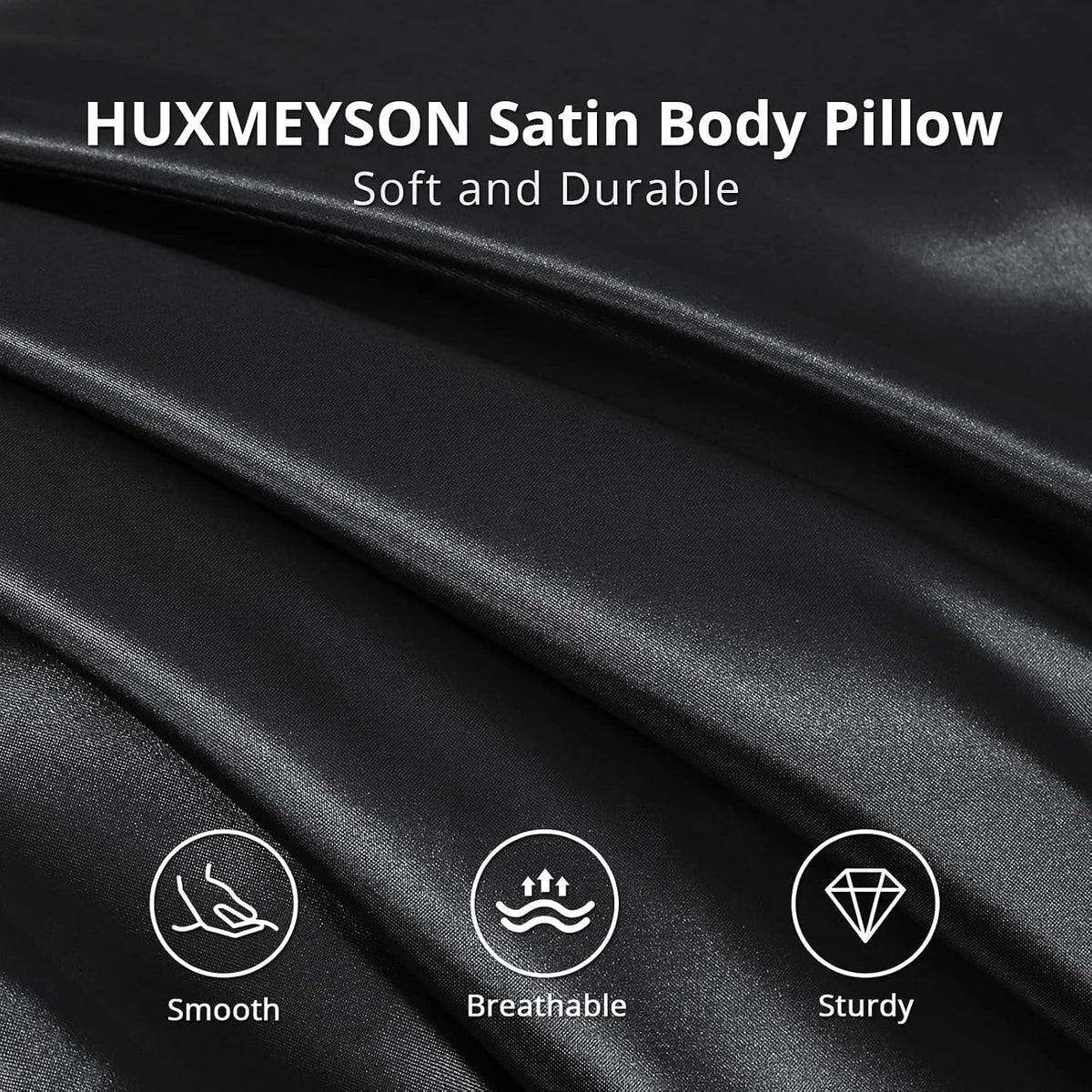 down alternative body pillows in Black, alternate view 3