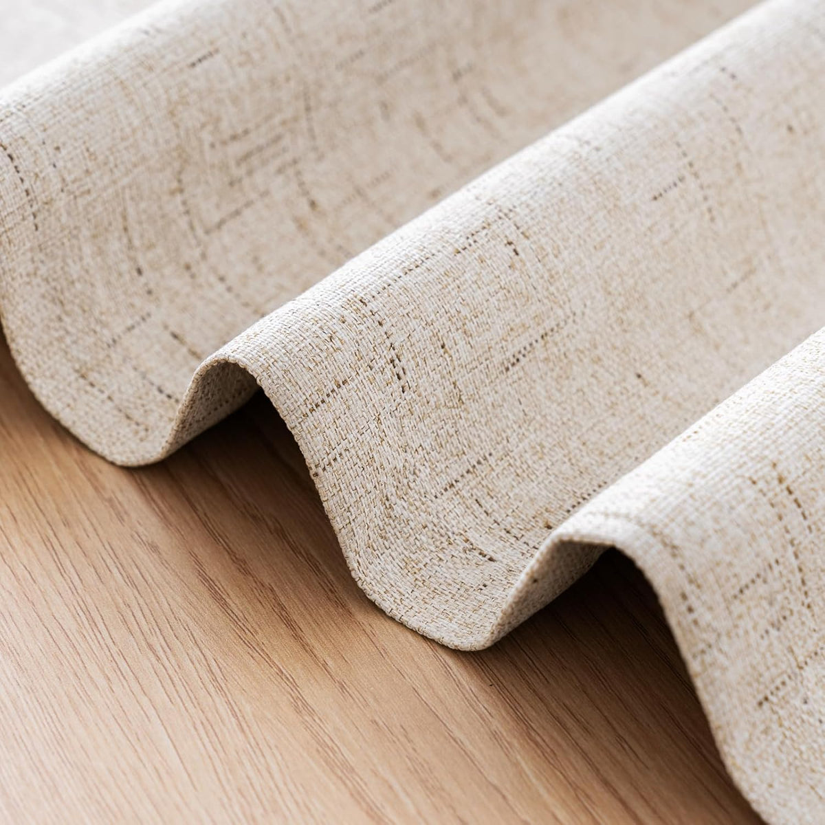 108"L x 100"W polyester curtains in Natural, alternate view 8