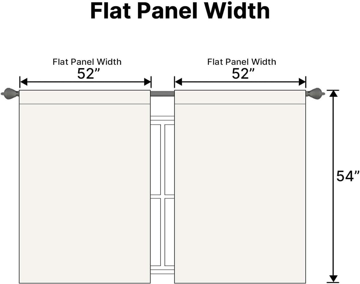 54"L x 52"W polyester curtains in Ivory, alternate view 6