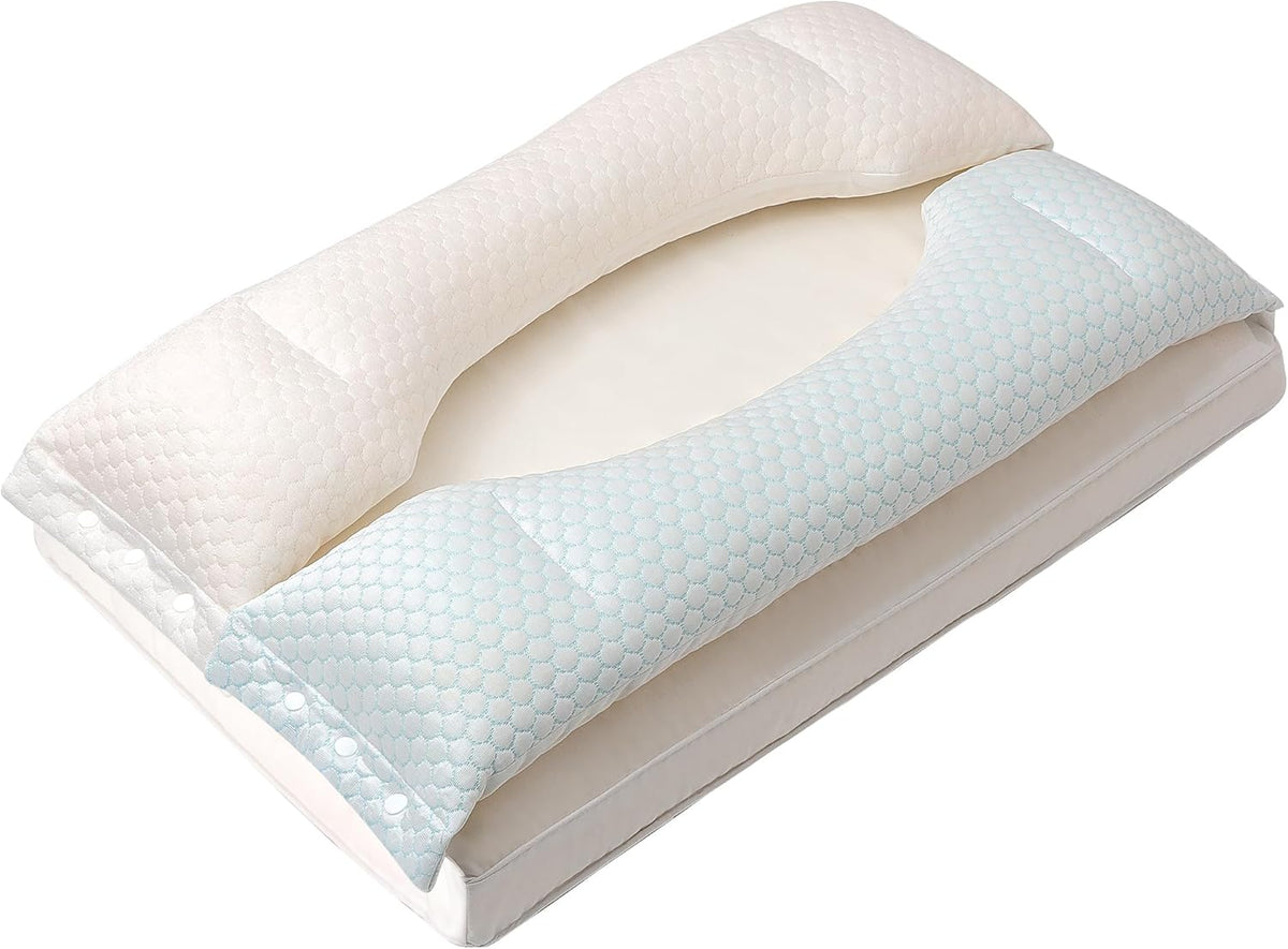 Composite pillow memory foam pillows in White-composite Pillow