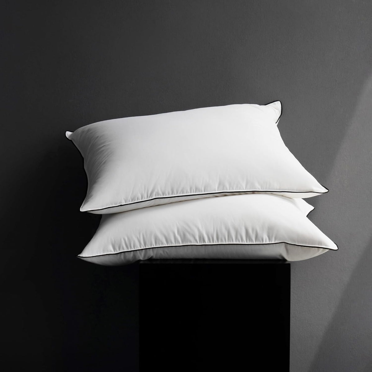 Queen down pillows in Pure White