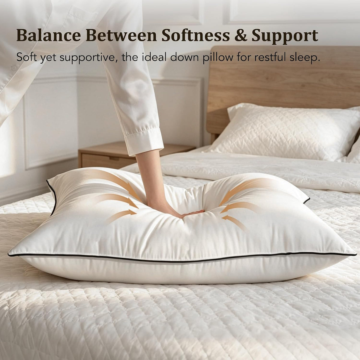 Standard polyester pillows in White, alternate view 2
