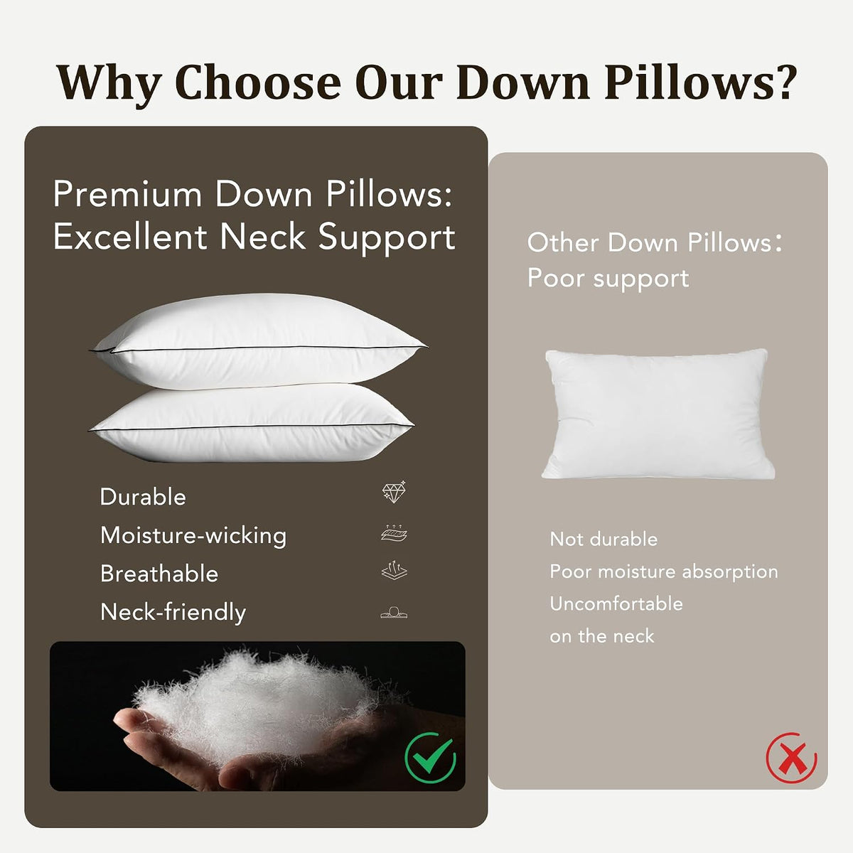 Standard polyester pillows in White, alternate view 4
