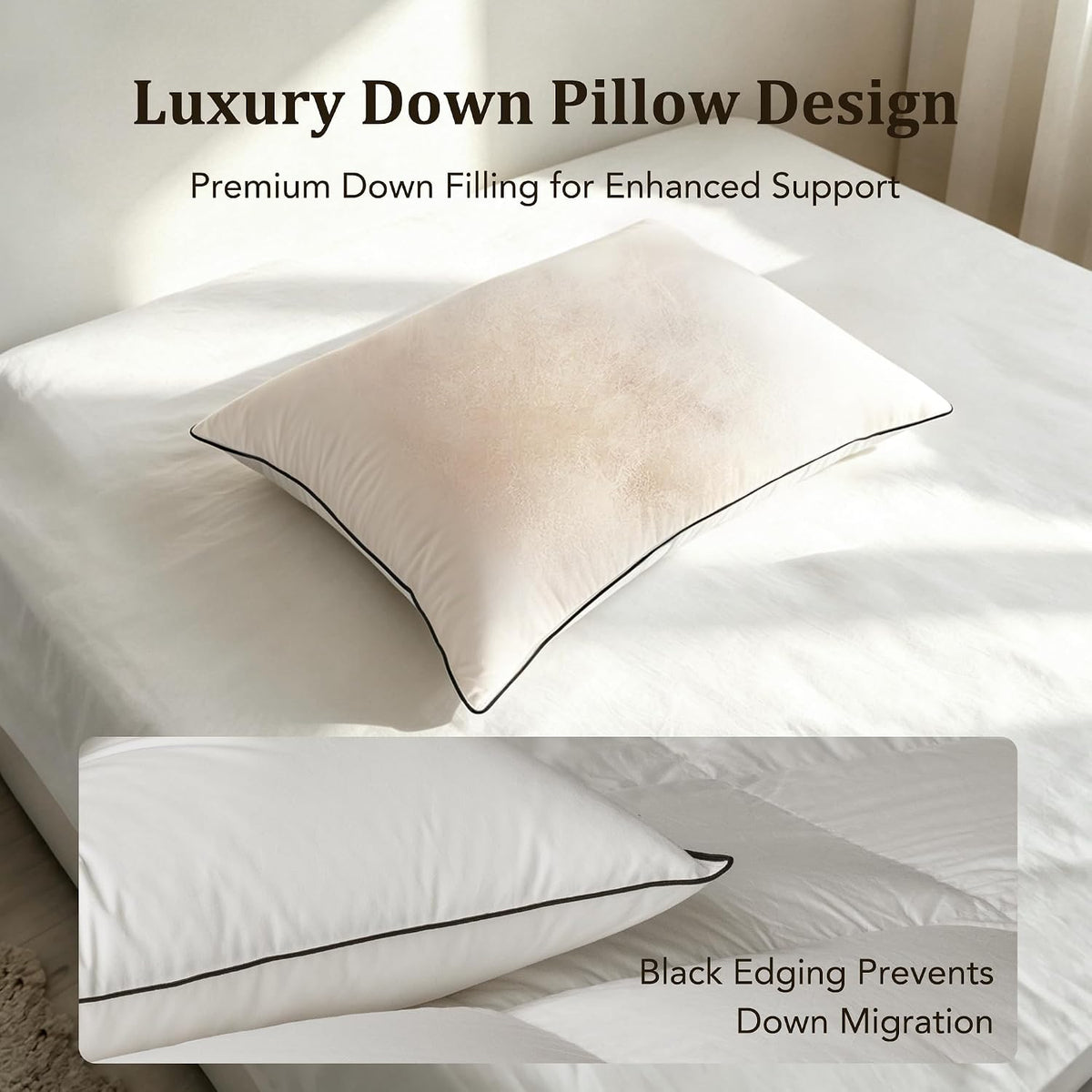 Standard polyester pillows in White, alternate view 5