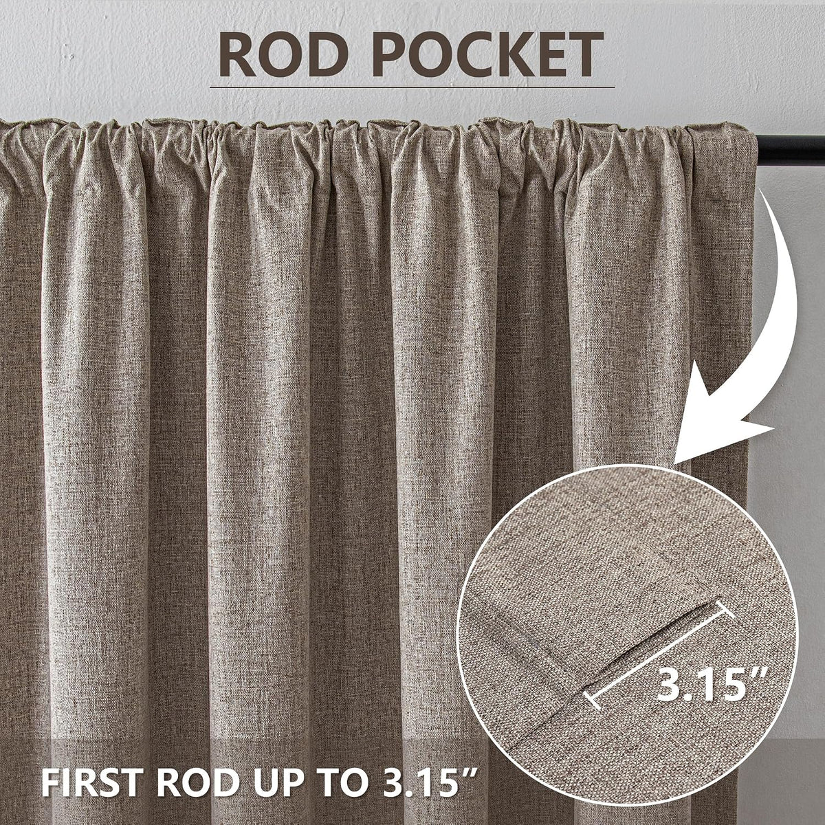 72"L x 52"W polyester curtains, alternate view 7