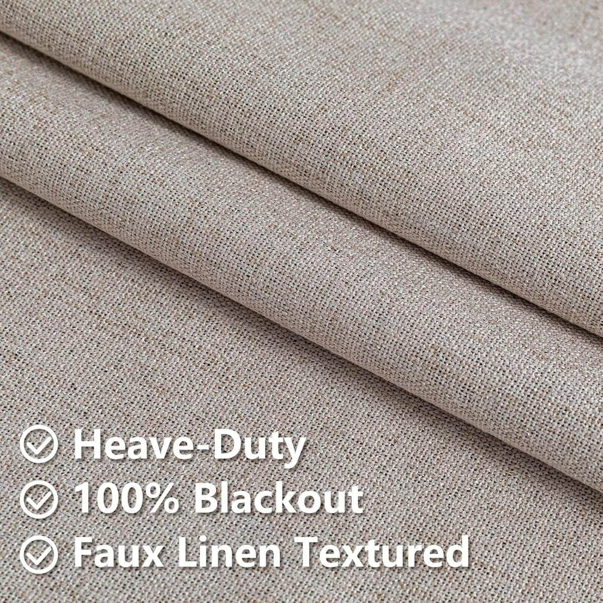 polyester curtains in *Total Blackout | Beige, alternate view 4