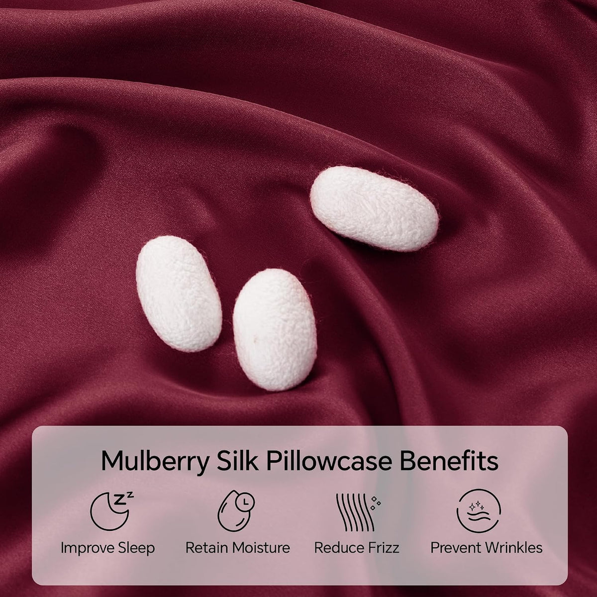 2 Pack Standard(20"X 26") silk pillowcases, alternate view 2