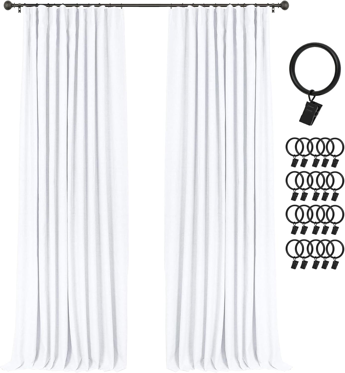 72"L x 50"W polyester curtains