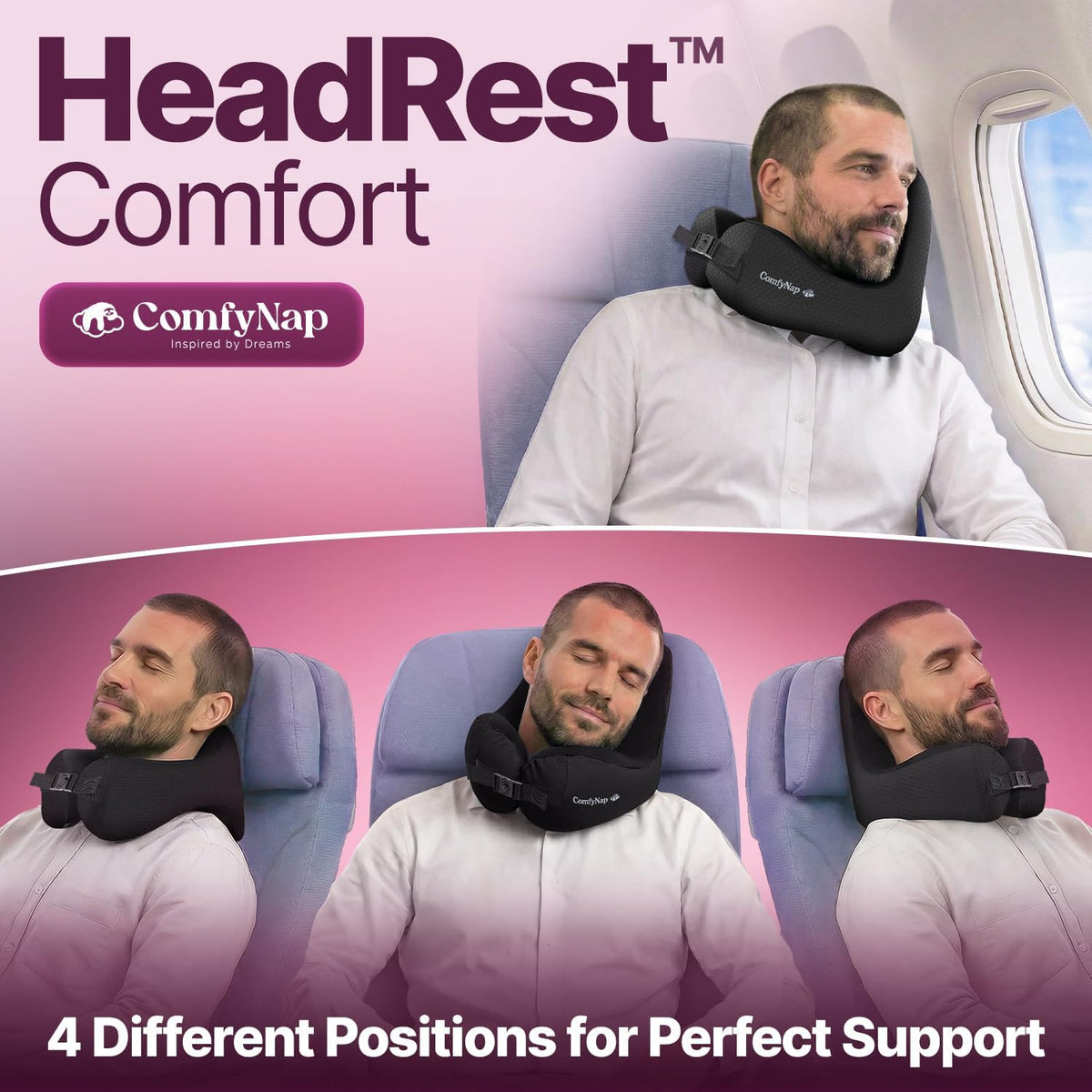 foam travel pillows, alternate view 2