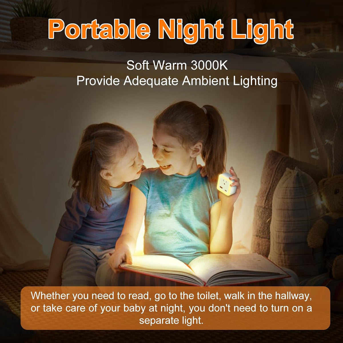2.5"D x 2.5"W x 2.2"H plastic night lights & ambient lighting, alternate view 8