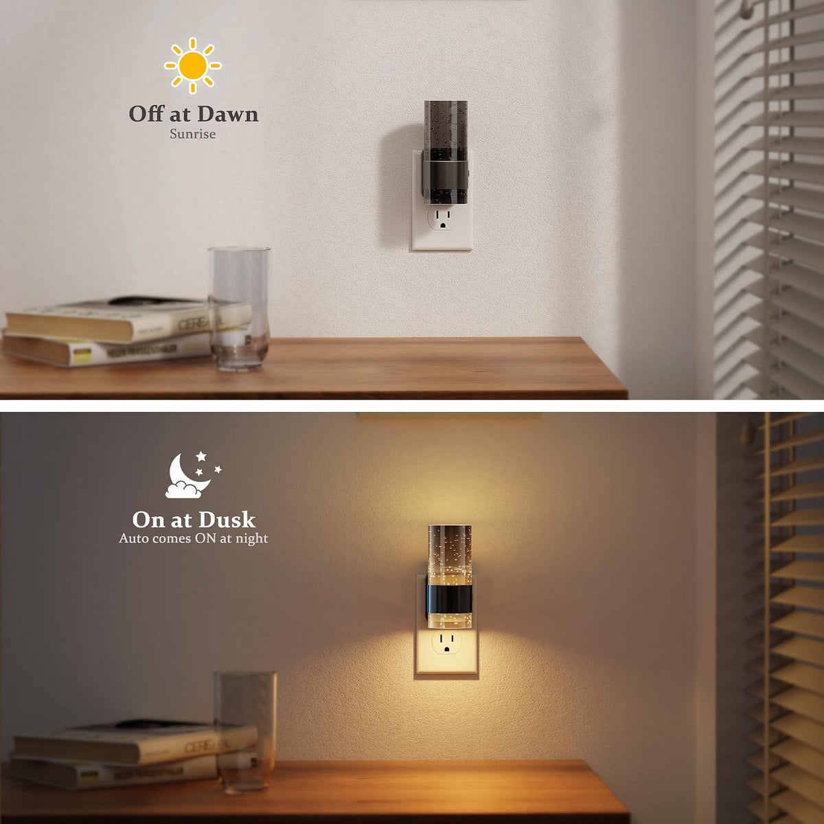 0.35"D x 0.45"W x 0.34"H plastic night lights & ambient lighting, alternate view 3