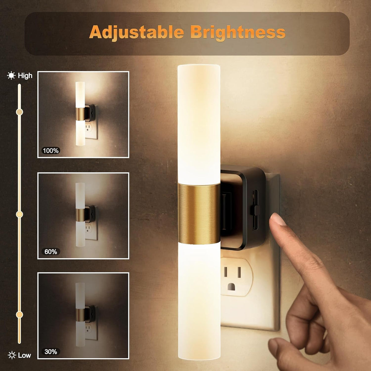 2"D x 3"W x 3"H night lights & ambient lighting, alternate view 2