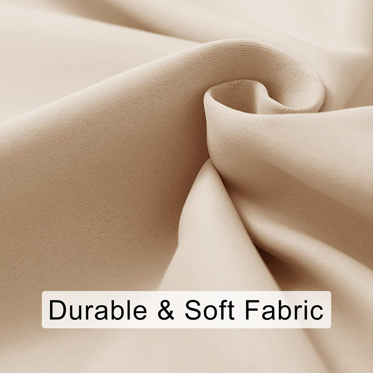 36"L x 52"W polyester curtains in Beige, alternate view 7
