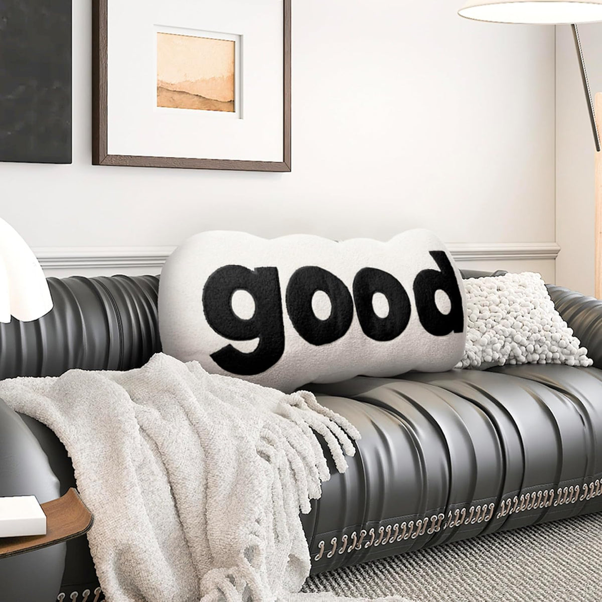 Twin: 37.4*17.7*9.8 Inches cotton backrest pillows in White-good Pillow, alternate view 7