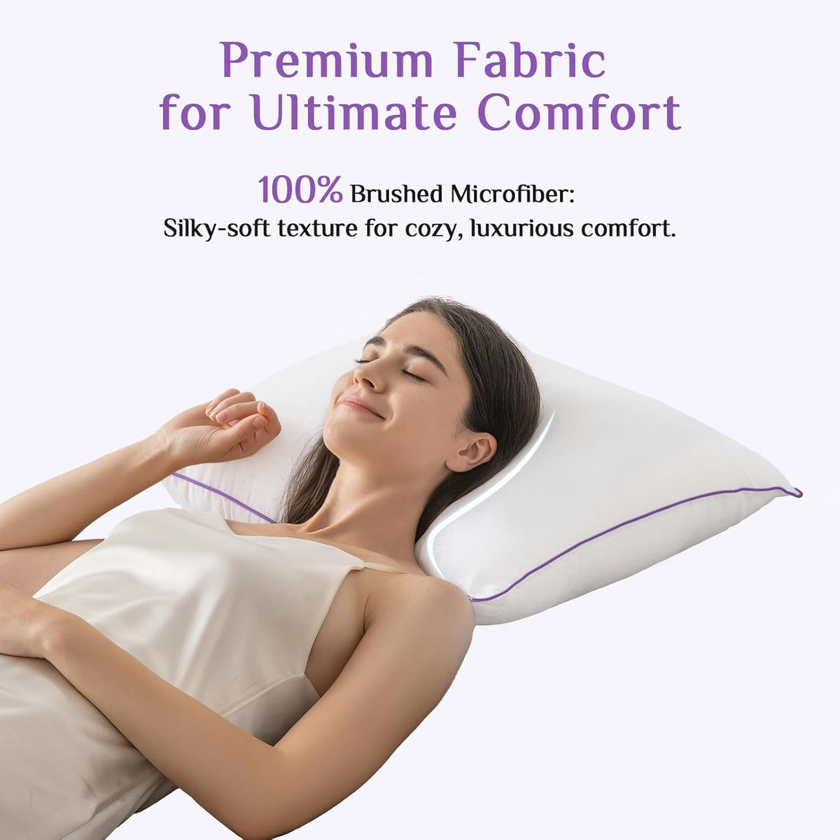 European polyester pillows in White, alternate view 4