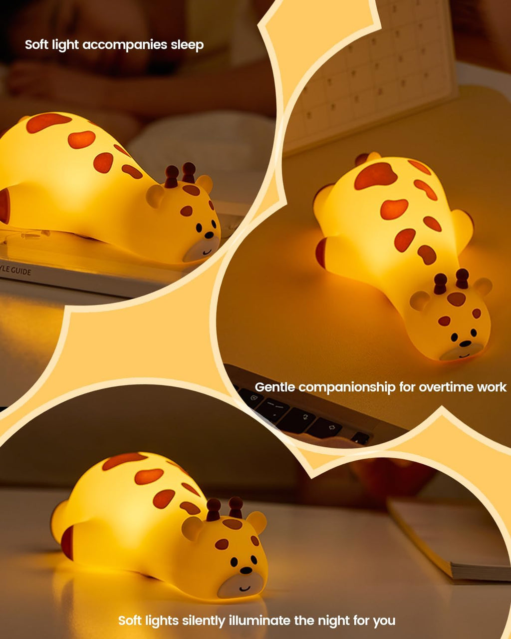 joyful xinghai 7.87"D x 4.41"W x 2.67"H plastic night lights & ambient lighting, alternate view 6