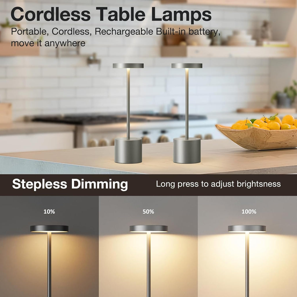 3.2"D x 3.2"W x 10.1"H plastic table lamps, alternate view 2