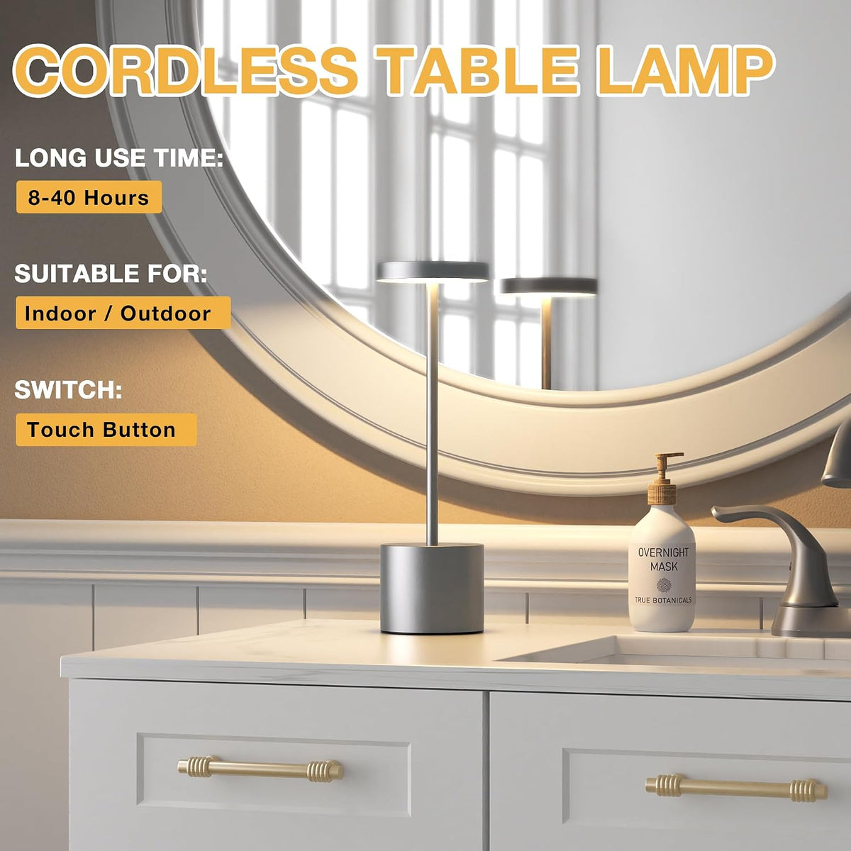 3.2"D x 3.2"W x 10.1"H plastic table lamps, alternate view 5