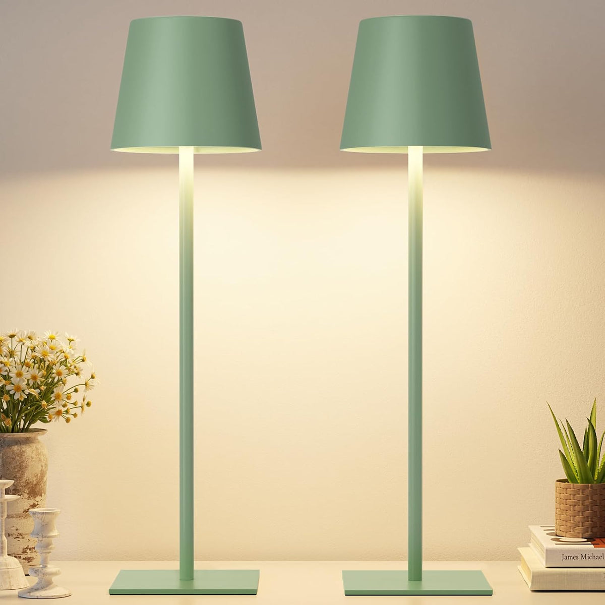 4"D x 4"W x 14.7"H plastic table lamps, alternate view 6
