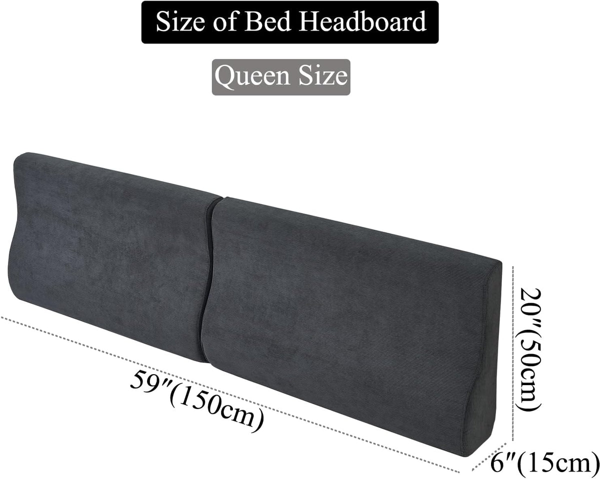 Queen foam backrest pillows in Gray, alternate view 2