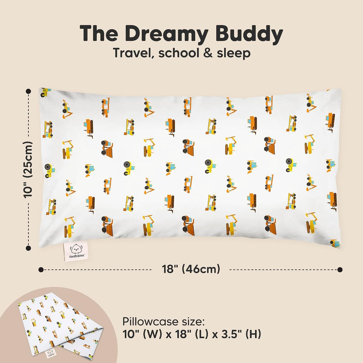 10" by 18" organic cotton pillows, alternate view 3