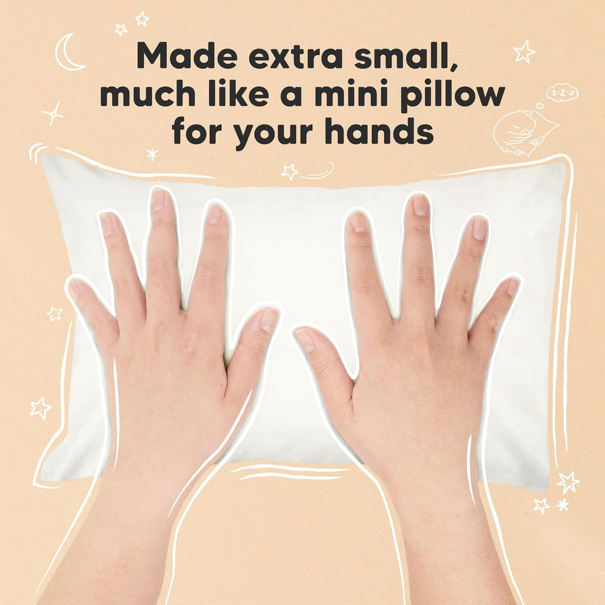 Mini 9x13 organic cotton pillows in Soft White, alternate view 5