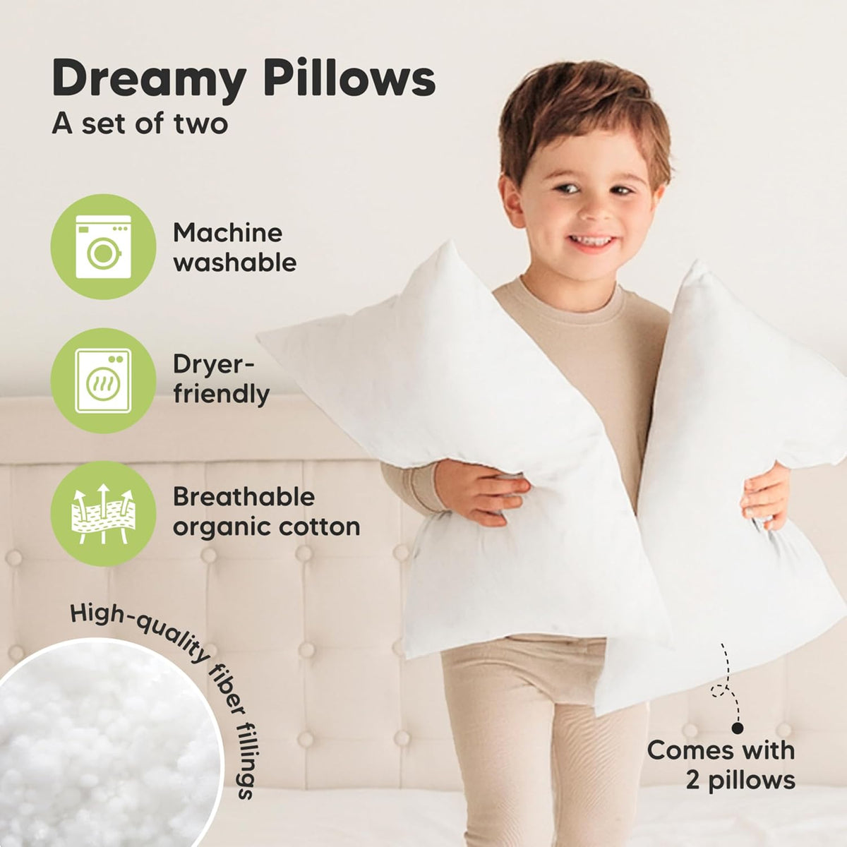 Pack, 14"x20" pillows in Soft White, alternate view 4