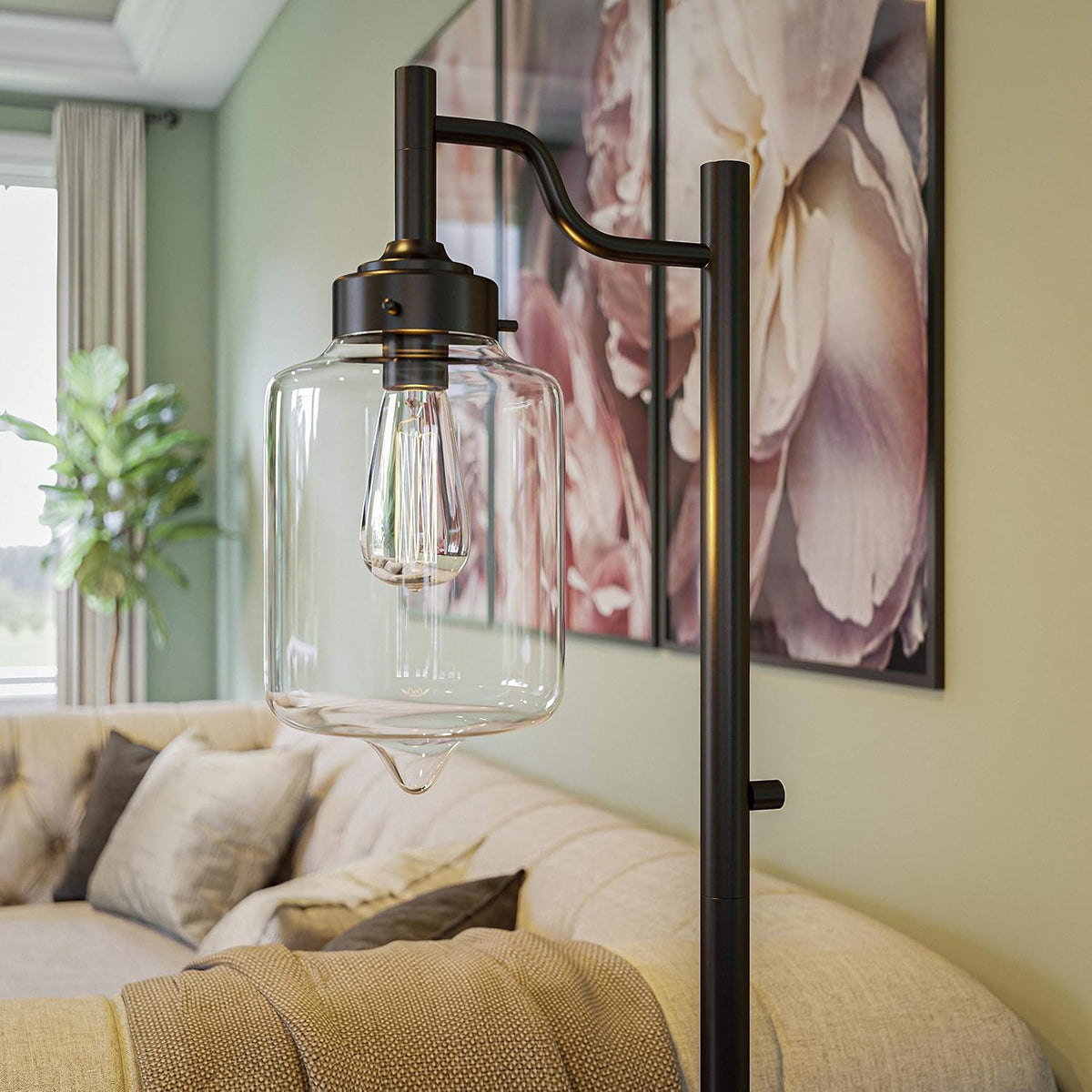 11"D x 17"W x 57"H floor lamps, alternate view 2