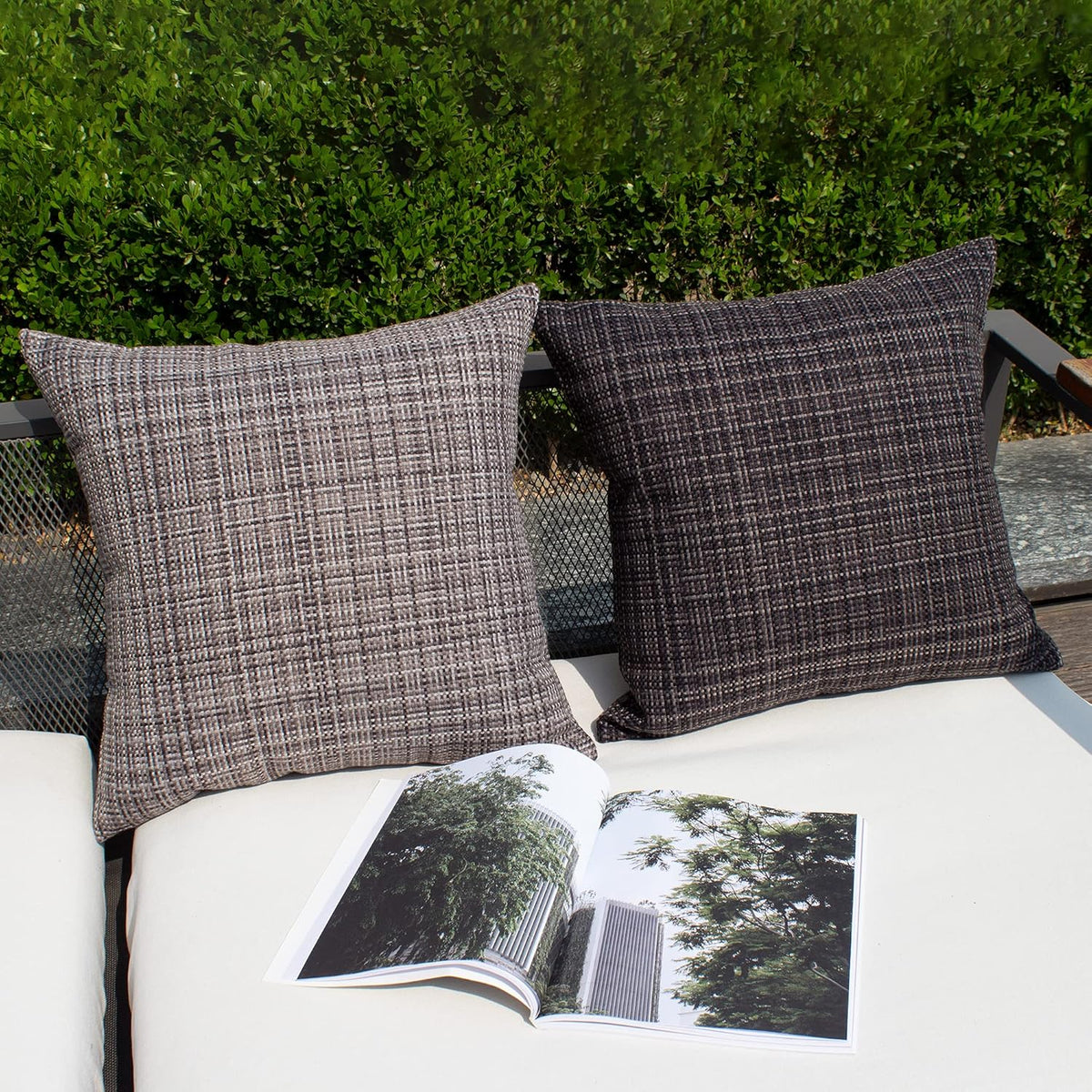 18"L x 18"W polyester throw pillow accessories in Grey, alternate view 5