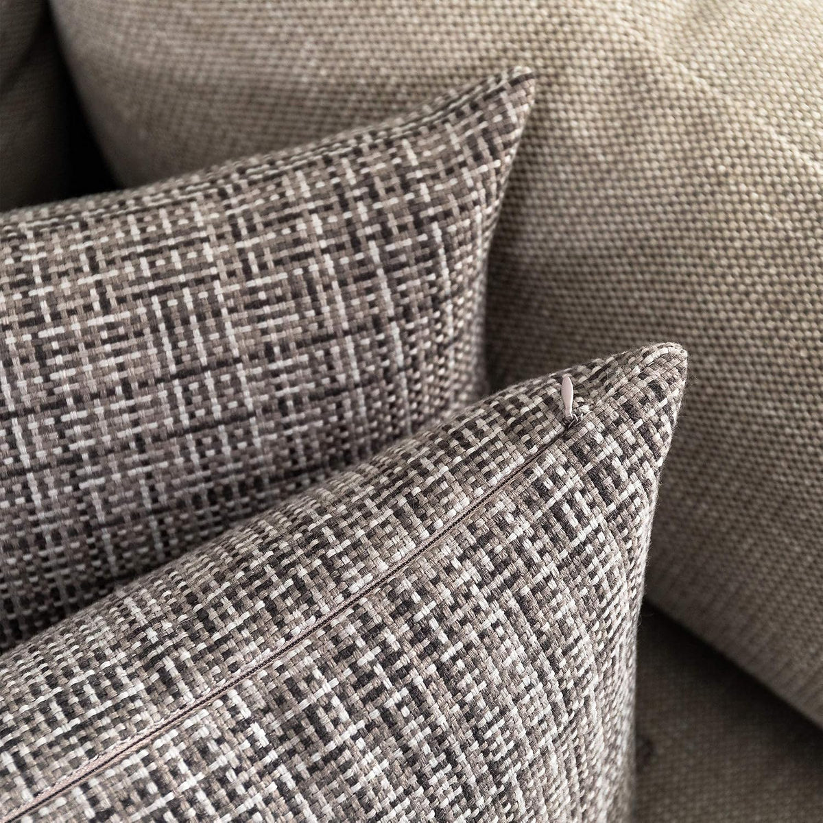 18"L x 18"W polyester throw pillow accessories in Grey, alternate view 7