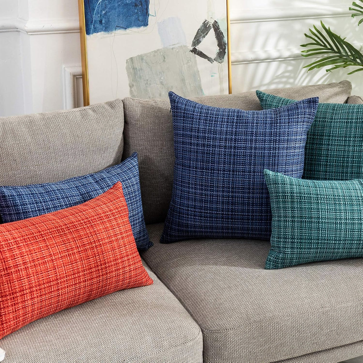 20"L x 12"W polyester throw pillow accessories in Navy Blue, alternate view 7