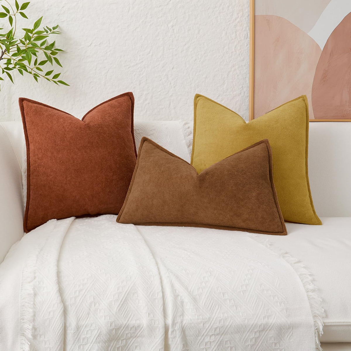 26"L x 26"W polyester throw pillow accessories in Mustard Yellow, alternate view 7