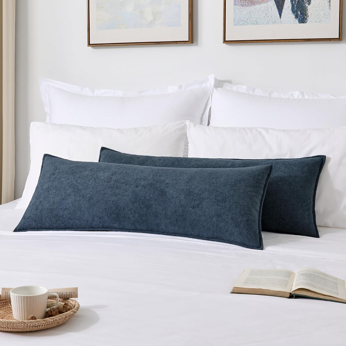 36"L x 14"W polyester throw pillow accessories in Dusty Blue, alternate view 6