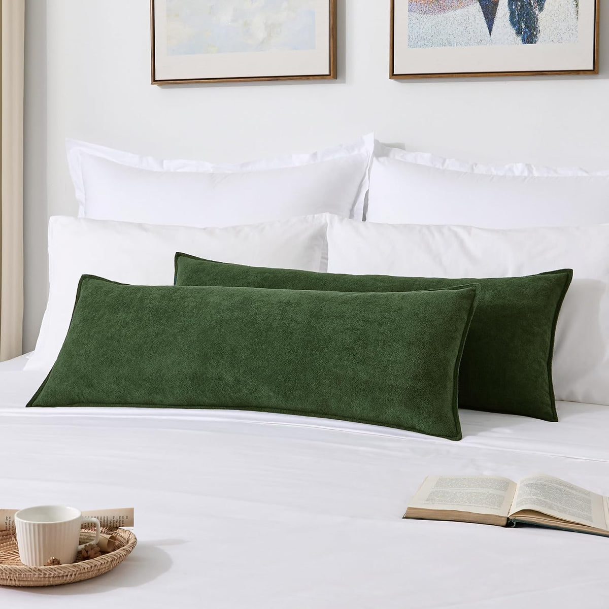 36"L x 14"W polyester throw pillow accessories in Moss Green, alternate view 6