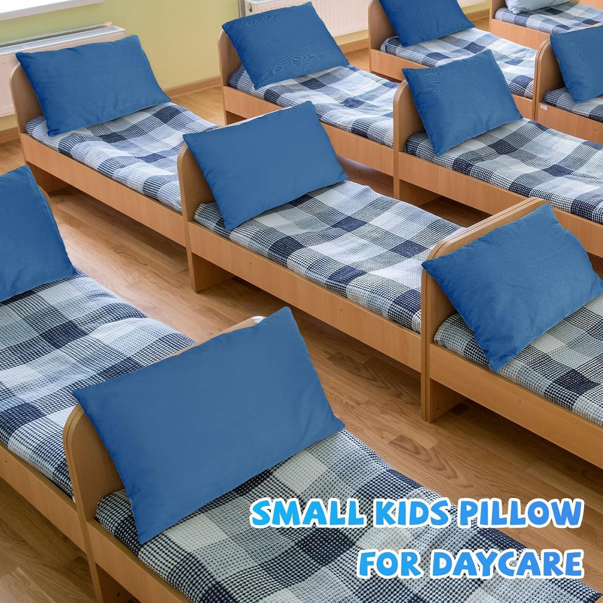 13.78 x 9.06 x 3.15 inches cotton travel pillows in Deep Blue, alternate view 4