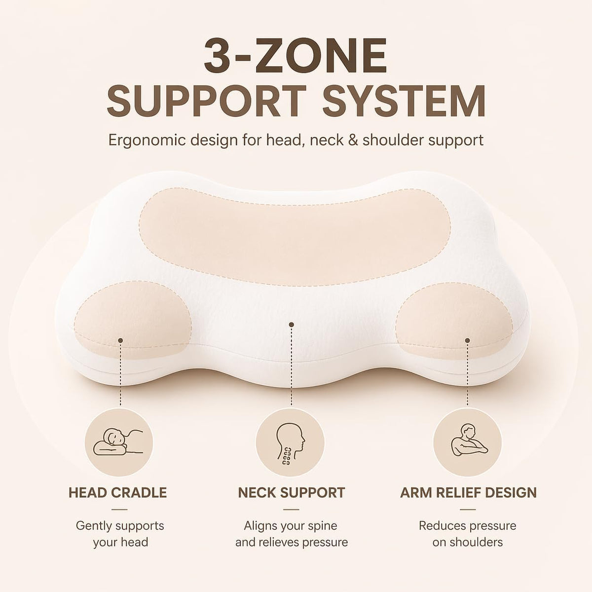 Medium memory foam pillows in White, alternate view 4
