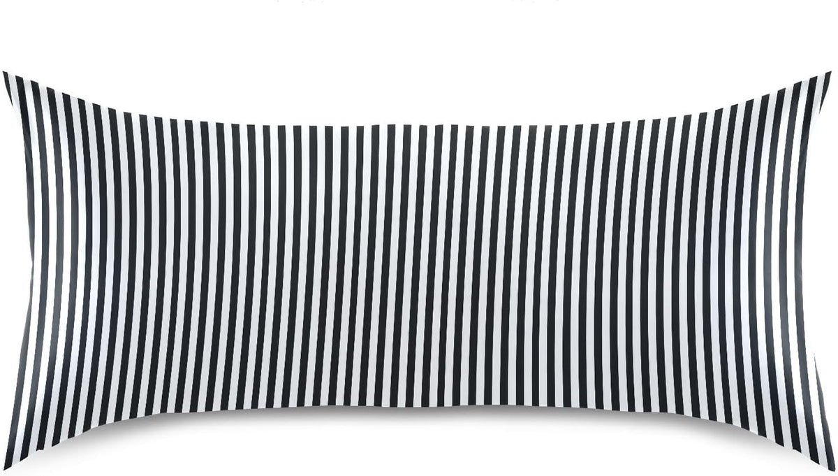 L40x20in polyester pillowcases in Stripe Black White
