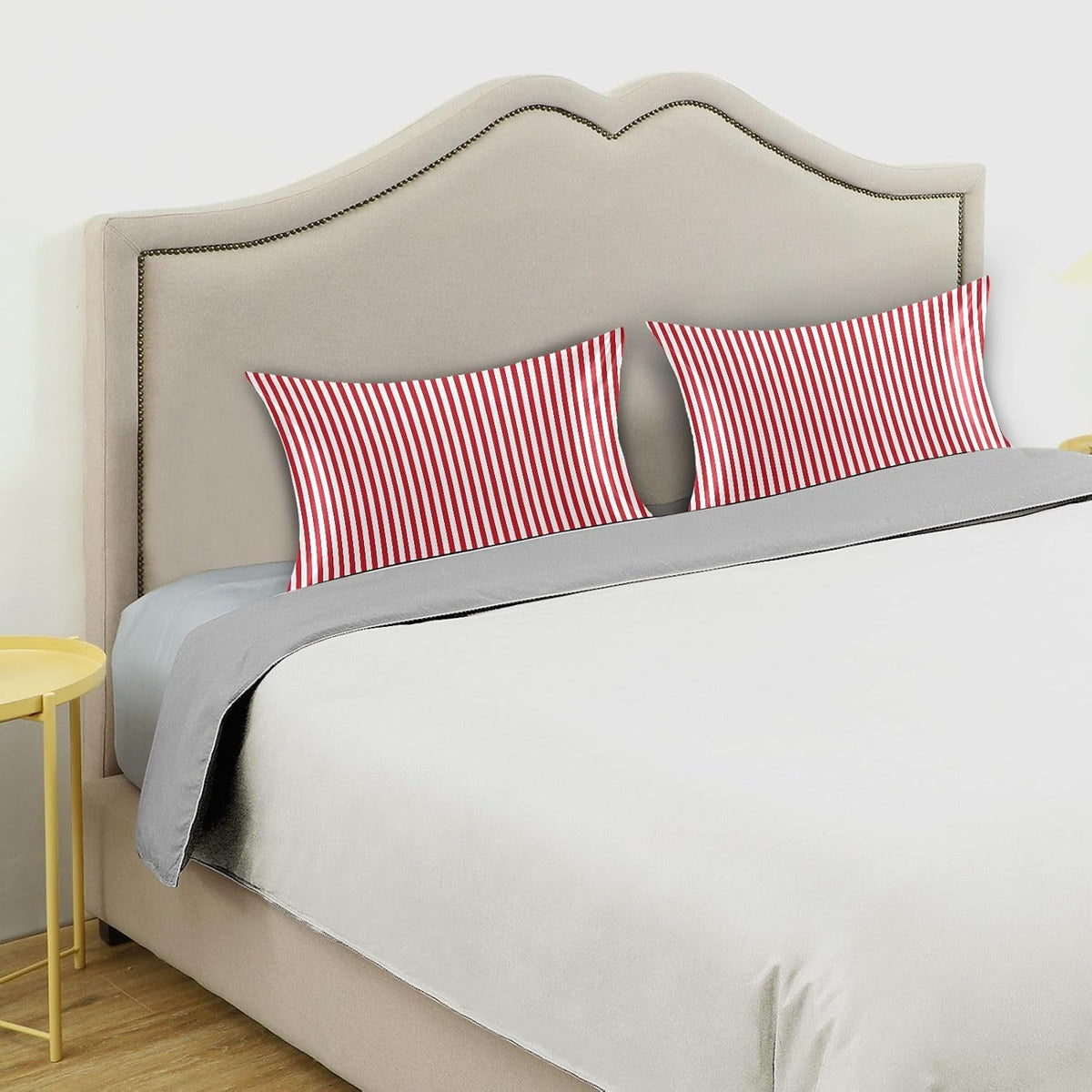S26x20in polyester pillowcases in Stripe Red White, alternate view 5