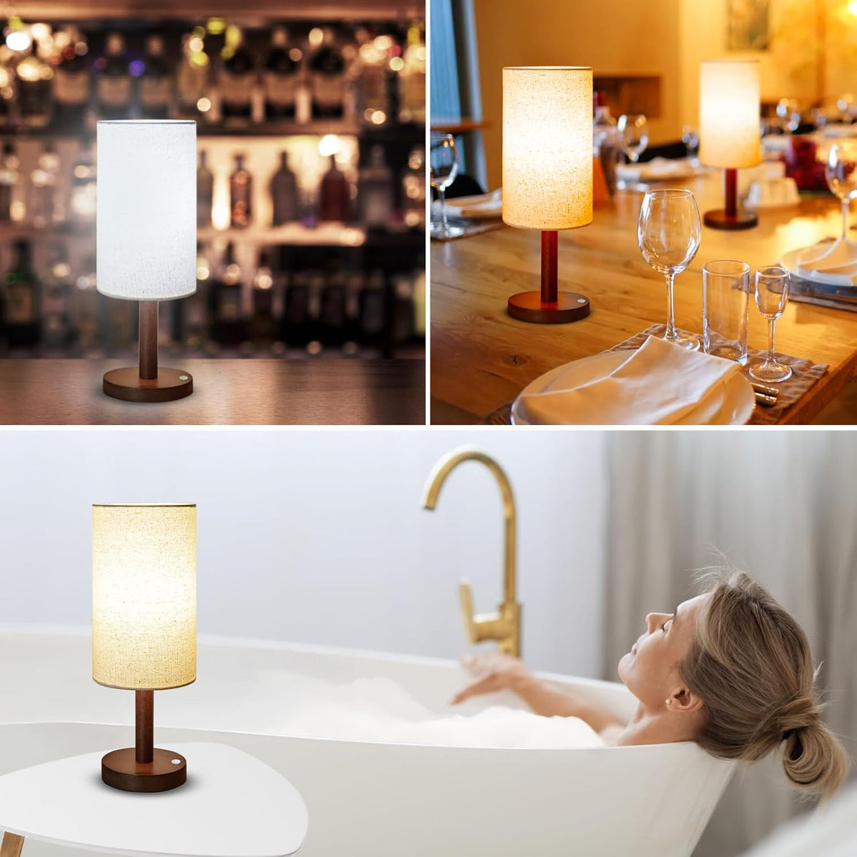 5.9"D x 4.7"W x 17"H wood table lamps, alternate view 4