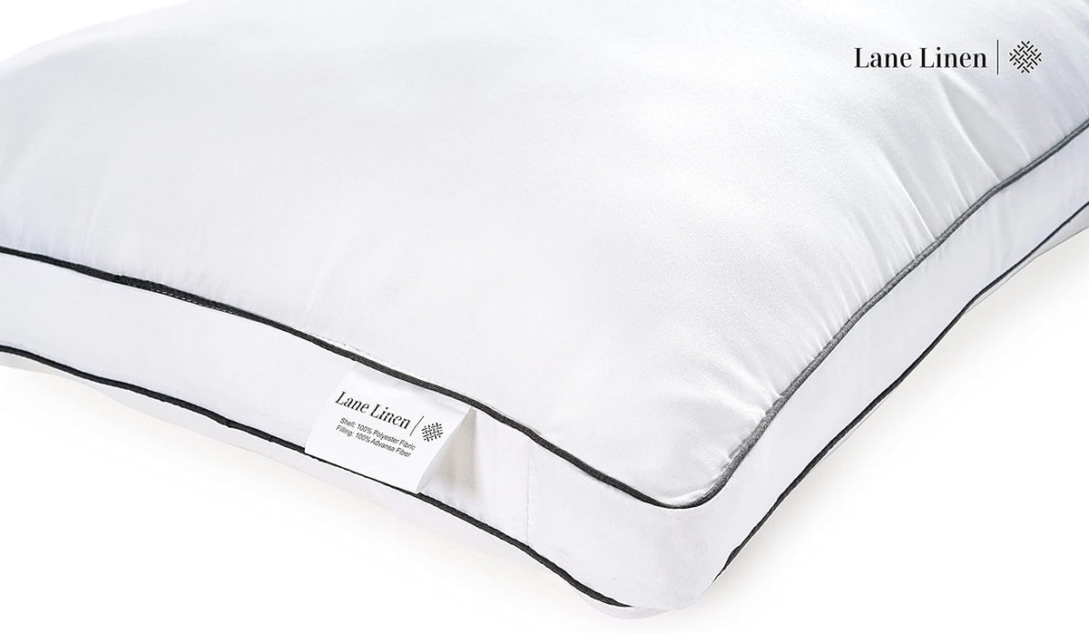 King (2 Pack) down alternative pillows in White, alternate view 4