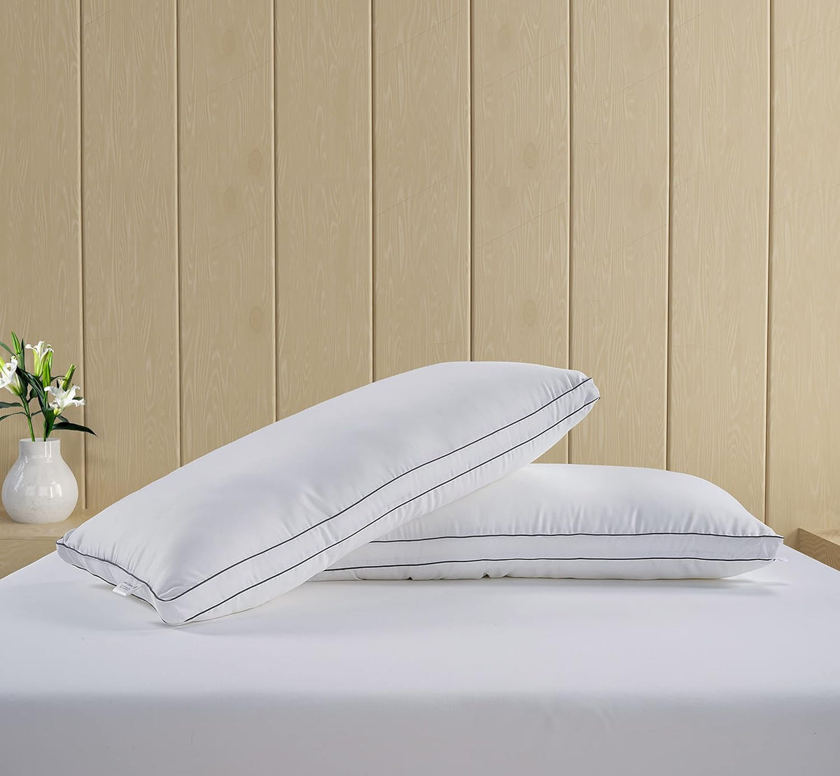 Standard (4 Pack) down alternative pillows in White, alternate view 5