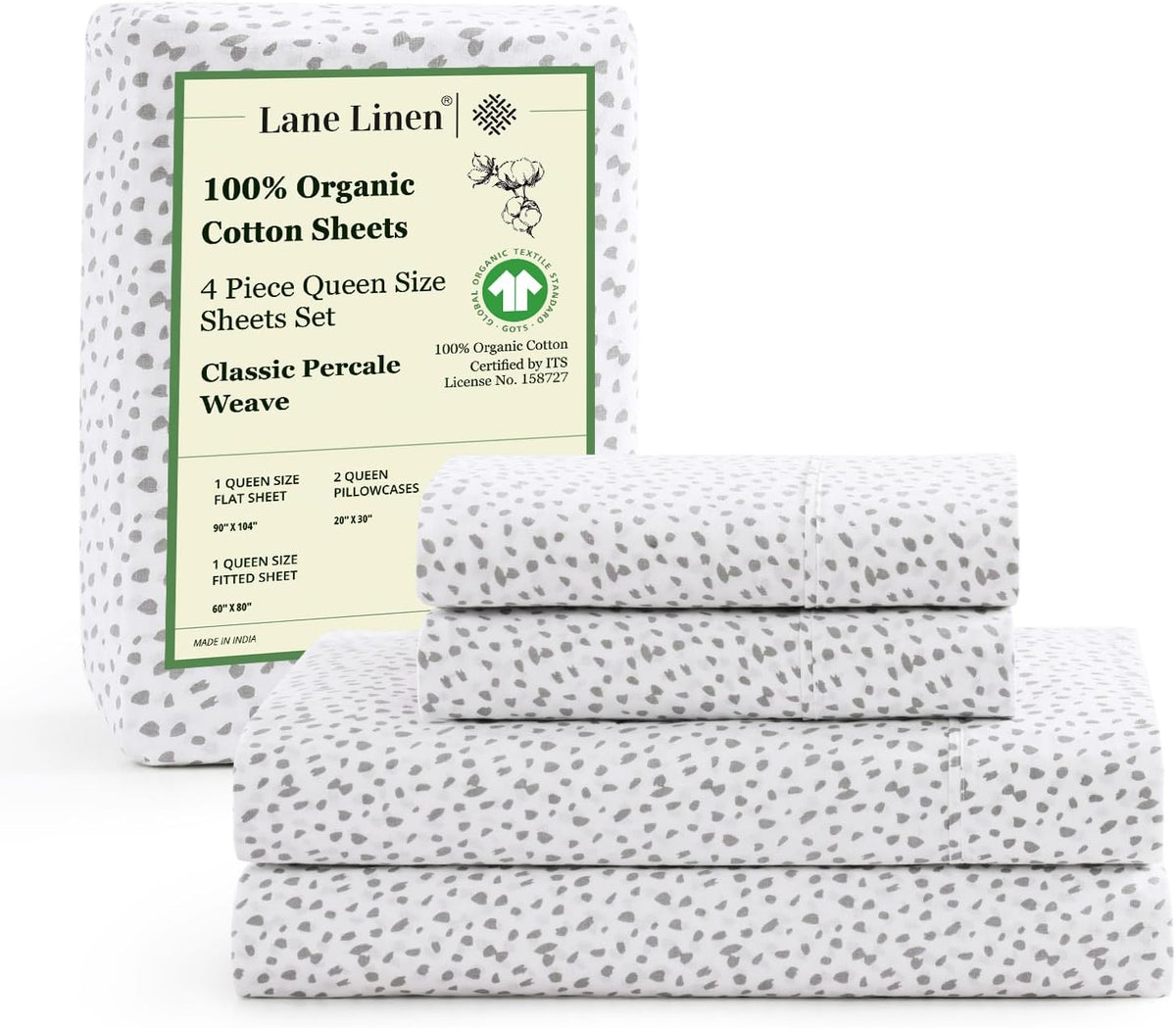 Twin XL cotton bedding sets in Haze Grey, alternate view 9