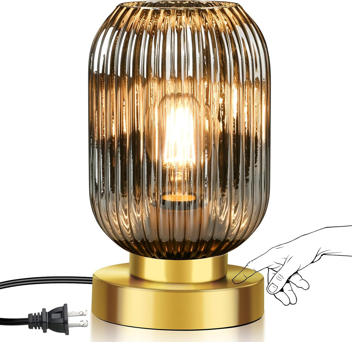5.5"D x 5.5"W x 9.6"H metal table lamps